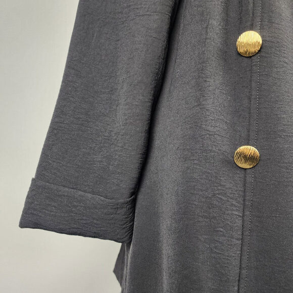 Frank Lyman Black & Gold Button Blazer Size 14 - Picture 3 of 7